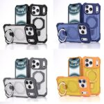 iPhone17 2in1 PC+TPU ケース magsafe対応ケース 360度回転可能 iPhone16ケース iphone全機種対応 ケース iPhone16Plus ケース スマホケース