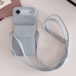 iPhone 17 手帳型ケース ショルダーストラップ付き iPhone16Pro PUレザー ケース