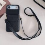 iPhone 17 手帳型ケース ショルダーストラップ付き iPhone16Pro PUレザー ケース