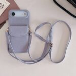 iPhone 17 手帳型ケース ショルダーストラップ付き iPhone16Pro PUレザー ケース