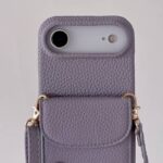 iPhone 17 手帳型ケース ショルダーストラップ付き iPhone16Pro PUレザー ケース