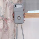 iPhone 17 手帳型ケース ショルダーストラップ付き iPhone16Pro PUレザー ケース