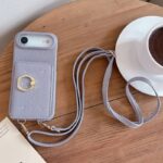iPhone 17 手帳型ケース ショルダーストラップ付き iPhone16Pro PUレザー ケース