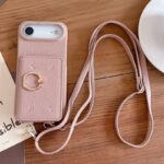 iPhone 17 手帳型ケース ショルダーストラップ付き iPhone16Pro PUレザー ケース