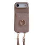 iPhone 17 手帳型ケース ショルダーストラップ付き iPhone16Pro PUレザー ケース