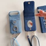 iPhone 17 背面型ケース iPhone16Pro PUレザー ケース ショルダーストラップ付き