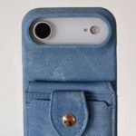 iPhone 17 背面型ケース iPhone16Pro PUレザー ケース ショルダーストラップ付き