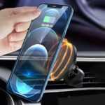 エアコン吹出口 強磁力 スマホホルダー 車載ホルダー 360度転回可能