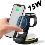 ワイヤレス充電器 3in1 スタンド 折り畳み式 iphone airpods 同時充電 折りたたみ 15W スタンド 置くだけで充電 アップルウォッチ充電器  全2色 SKU:IPC03072025055 - Image 8