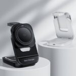 ワイヤレス充電器 3in1 スタンド 折り畳み式 iphone airpods 同時充電 折りたたみ 15W スタンド 置くだけで充電 アップルウォッチ充電器  全2色 SKU:IPC03072025055 - Image 4