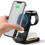 ワイヤレス充電器 3in1 スタンド 折り畳み式 iphone airpods 同時充電 折りたたみ 15W スタンド 置くだけで充電 アップルウォッチ充電器  全2色 SKU:IPC03072025055 - Image 2