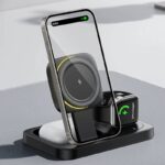ワイヤレス充電器 3in1 スタンド 折り畳み式 iphone airpods 同時充電 折りたたみ 15W スタンド 置くだけで充電 アップルウォッチ充電器 全2色 SKU:IPC03072025057 - Image 2