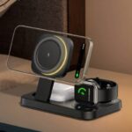 ワイヤレス充電器 3in1 スタンド 折り畳み式 iphone airpods 同時充電 折りたたみ 15W スタンド 置くだけで充電 アップルウォッチ充電器 全2色 SKU:IPC03072025057 - Image 5