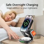 ワイヤレス充電器 3in1 スタンド 折り畳み式 iphone airpods 同時充電 折りたたみ 15W スタンド 置くだけで充電  アップルウォッチ充電器  全2色 SKU:IPC03072025061 - Image 5