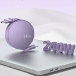 240w 充電ケーブル  巻き取りUSB充電ケーブル  タイプC 巻き取り式充電ケーブル  巻取 充電 ケーブル 超急速充電 ノートPC充電 コンパクト 全6色 SKU:IPC03072025094