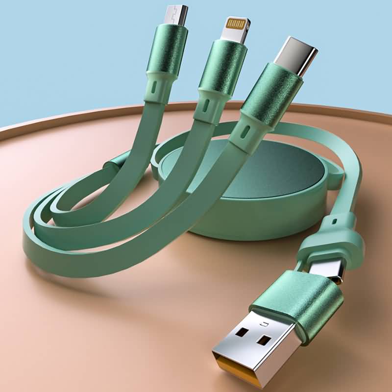 IPC03072025095-07.jpg iPhone 充電ケーブル 100w 巻き取り 3in2 USB Type C ケーブル 巻取 充電 ケーブル 超急速充電 100W急速充電 Type-C to Type-C ライトニング ケーブル 全5色 SKU:IPC03072025095 - Image 1