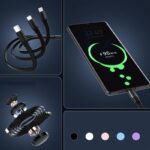 100w 巻取 充電 ケーブル 3in1充電ケーブル 巻き取り usb type-c lightning usbケーブル ライトニングケーブル タイプC 全5色 SKU:IPC03072025097 - Image 9