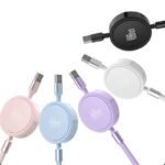 100w 巻取 充電 ケーブル 3in1充電ケーブル 巻き取り usb type-c lightning usbケーブル ライトニングケーブル タイプC 全5色 SKU:IPC03072025097 - Image 7