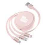 100w 巻取 充電 ケーブル 3in1充電ケーブル 巻き取り usb type-c lightning usbケーブル ライトニングケーブル タイプC 全5色 SKU:IPC03072025097 - Image 6