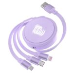 100w 巻取 充電 ケーブル 3in1充電ケーブル 巻き取り usb type-c lightning usbケーブル ライトニングケーブル タイプC 全5色 SKU:IPC03072025097 - Image 5