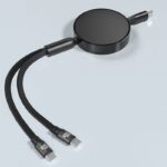 100w 巻取 充電 ケーブル 2in1充電ケーブル 巻き取り usb type-c lightning usbケーブル ライトニングケーブル タイプC 全5色 SKU:IPC03072025098 - Image 5