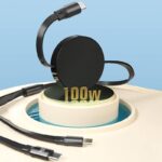 100w 巻取 充電 ケーブル 2in1充電ケーブル 巻き取り usb type-c lightning usbケーブル ライトニングケーブル タイプC 全5色 SKU:IPC03072025098 - Image 7