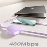 100w 巻取 充電 ケーブル 2in1充電ケーブル 巻き取り usb type-c lightning usbケーブル ライトニングケーブル タイプC 全5色 SKU:IPC03072025098 - Image 8