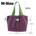ショッピングバッグ  折りたたみバッグ 収納バッグ レジ袋 折りたたみ エコバッグ トートバッグ L-Size/M-Size お買い物バッグ 肩掛け 手提げ 大容量 折り畳み エコバッグ 全5色 SKU:IPC04052025016 - 画像 (5)