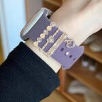 アップルウォッチ バンド チャーム Apple Watch バンド チャーム apple watch アクセサリー Apple Watch バンド ベルト アクセサリー キラキラ デコレーション アップルウォッチ 全6色 SKU:IPC04172025015 - 画像 (4)