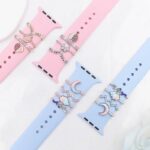 アップルウォッチ バンド チャーム Apple Watch バンド チャーム apple watch アクセサリー Apple Watch バンド ベルト アクセサリー キラキラ デコレーション アップルウォッチ 全4色 SKU:IPC04172025018 - Image 2