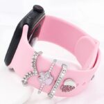アップルウォッチ バンド チャーム Apple Watch バンド チャーム apple watch アクセサリー Apple Watch バンド ベルト アクセサリー キラキラ デコレーション アップルウォッチ 全4色 SKU:IPC04172025018 - Image 4