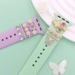 アップルウォッチ バンド チャーム Apple Watch バンド チャーム apple watch アクセサリー Apple Watch バンド ベルト アクセサリー キラキラ デコレーション アップルウォッチ  全4色  SKU:IPC04172025024 - Image 2