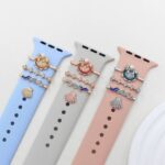 アップルウォッチ バンド チャーム Apple Watch バンド チャーム apple watch アクセサリー Apple Watch バンド ベルト アクセサリー キラキラ デコレーション アップルウォッチ 全3色 SKU:IPC04172025027 - 画像 (2)