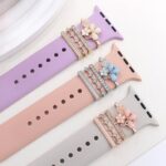 アップルウォッチ バンド チャーム Apple Watch バンド チャーム apple watch アクセサリー Apple Watch バンド ベルト アクセサリー キラキラ デコレーション アップルウォッチ 全3色 SKU:IPC04172025032 - 画像 (2)