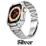 Apple watch S10 46mm一体型 バンドApple Watch 44/45mm ステンレス製 一体型 バンド Apple Watch 49mm アップルウォッチ バンド
