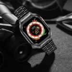 Apple watch S10 46mm一体型 バンドApple Watch 44/45mm ステンレス製 一体型 バンド Apple Watch 49mm アップルウォッチ バンド
