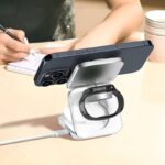Qi2 3in1ワイヤレス充電器 PD15W 快速充電器 Apple watch &Air Pods充電可能 折れ畳式 ワイヤレス充電 スタンド機能