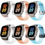 アップルウォッチ バンド 半透明 シリコン ラバーバンド