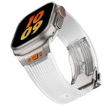 アップルウォッチ バンド 半透明 シリコン ラバーバンド