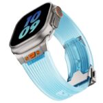 アップルウォッチ バンド 半透明 シリコン ラバーバンド