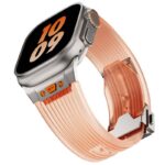 アップルウォッチ バンド 半透明 シリコン ラバーバンド