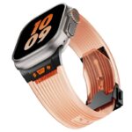 アップルウォッチ バンド 半透明 シリコン ラバーバンド