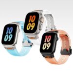 アップルウォッチ バンド 半透明 シリコン ラバーバンド