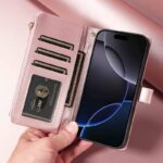 iPhone 17 手帳型ケース 腕ストラップ付属 iPhone 16e対応手帳型ケース iPhone16 PUレザー ケース