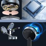 magsafe対応車載ホルダー K13 マグネット式 真空 スマホホルダーワイヤレス充電可能 真空吸着式 携帯電話ホルダー 360度回転