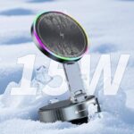 magsafe対応車載ホルダー K13 マグネット式 真空 スマホホルダーワイヤレス充電可能 真空吸着式 携帯電話ホルダー 360度回転