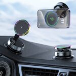 magsafe対応車載ホルダー K13 マグネット式 真空 スマホホルダーワイヤレス充電可能 真空吸着式 携帯電話ホルダー 360度回転