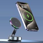 magsafe対応車載ホルダー K13 マグネット式 真空 スマホホルダーワイヤレス充電可能 真空吸着式 携帯電話ホルダー 360度回転