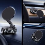 magsafe対応車載ホルダー K13 グネット式 真空 スマホホルダー 真空吸着式 携帯電話ホルダー 360度回転 電動真空吸着式スマホホルダー