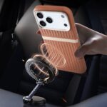 iPhone 17 背面型ケース iPhone16Pro PUレザー ケース magsafe対応ケース iPhone16Pro max PU合成革 レザー